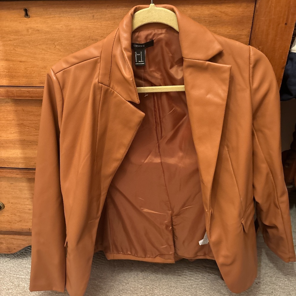 Leather blazer